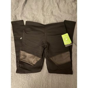 NWT GLYER Black Paneled Leggings (Sz S)